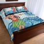 Hawaii Quilt Bed Set Hula Dance Cartoon