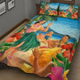 Hawaii Quilt Bed Set Hula Dance On Beach