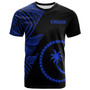 Chuuk T-Shirt - Micronesian Pattern Blue Flash Style