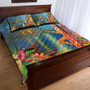 Hawaii Quilt Bed Set Hula Girl Sing In Village