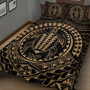 Hawaii Quilt Bed Set Kakau Honu Arc Polynesian Gold