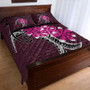 Hawaii Quilt Bed Set Plumeria Polynesia Pink