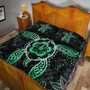 Hawaii Quilt Bed Set Turtle Hibiscus Green New