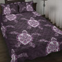 Hawaii Quilt Bed Set Turtle Plumeria Violet