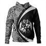 Tonga Hoodie Coat Of Arm Lauhala White Circle