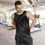 Tonga Tank Top Coat Of Arm Lauhala Gray Circle