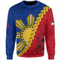 Philippines Sweatshirt Philippines Sun Polynesian With Flag