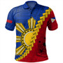 Philippines Polo Shirt Philippines Sun Polynesian With Flag