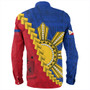 Philippines Long Sleeve Shirt Philippines Sun Polynesian With Flag