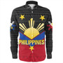 Philippines Long Sleeve Shirt Custom - Philippines Sun Star Sport Style Polynesian