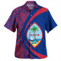 Guam Hawaiian Shirt Coat Of Arm Lauhala Circle