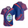 Guam Short Sleeve Shirt Coat Of Arm Lauhala Circle