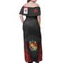 Tonga Women Off Shoulder Long Dress - National Day Tonga Polynesian Culture