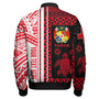 Tonga Bomber Jacket - Custom Proud To be Tongan Polynesian Patterns With Tonga Kupesi