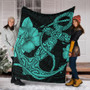 Hawaii Premium Blanket Anchor Poly Tribal Turquoise