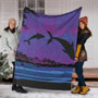Hawaii Premium Blanket Dolphin Dance In Night