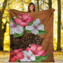 Hawaii Premium Blanket Hibiscus Flower Polynesia