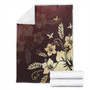Hawaii Premium Blanket Hibiscus Golden Royal
