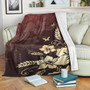 Hawaii Premium Blanket Hibiscus Golden Royal