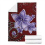 Hawaii Premium Blanket Plumeria Violet Polynesia Red