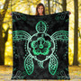 Hawaii Premium Blanket Turtle Hibiscus Green New