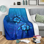 Hawaii Premium Blanket Turtle Hibiscus Ocean