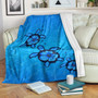 Hawaii Premium Blanket Turtle Hibiscus Swim In Sea