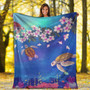 Hawaii Premium Blanket Turtle Plumeria Ocean