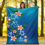 Hawaii Premium Blanket Turtle Polynesian Plumeria Ocean