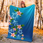 Hawaii Premium Blanket Turtle Polynesian Plumeria Ocean