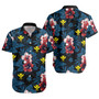 Hawaii Short Sleeve Shirt Kanaka Islands Pattern Floral