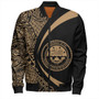 Federated States of Micronesia Bomber Jacket Coat Of Arm Lauhala Gold Circle