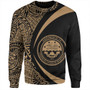 Federated States of Micronesia Sweatshirt Coat Of Arm Lauhala Gold Circle