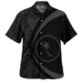 Chuuk Hawaiian Shirt Coat Of Arm Lauhala Gray Circle