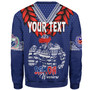 Personalised Toa Samoa Sweatshirt Ulafala Style Samoa Warriors