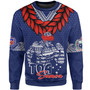 Personalised Toa Samoa Sweatshirt Ulafala Style Samoa Warriors