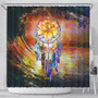 Hawaii Shower Curtain Hibiscus Dreamcatcher Wales Night