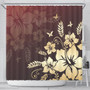 Hawaii Shower Curtain Hibiscus Golden Royal