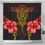 Hawaii Shower Curtain Polynesian Hibiscus Animal