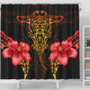 Hawaii Shower Curtain Polynesian Hibiscus Animal