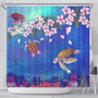 Hawaii Shower Curtain Turtle Plumeria Ocean