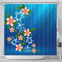 Hawaii Shower Curtain Turtle Polynesian Plumeria Ocean