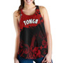 Tonga Polynesian Women Racerback Tank - Tonga Pride Coat Of Arms