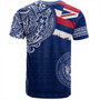 Hawaii T-Shirt Polynesian Flag With Coat Of Arms