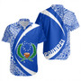 Pohnpei Short Sleeve Shirt Coat Of Arm Lauhala Circle