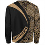 Pohnpei Sweatshirt Coat Of Arm Lauhala Gold Circle