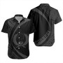 Pohnpei Short Sleeve Shirt Coat Of Arm Lauhala Gray Circle