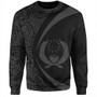 Pohnpei Sweatshirt Coat Of Arm Lauhala Gray Circle