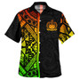 Samoa Hawaiian Shirt - Samoa Coat Of Arms With Polynesian Tribal Pattern Reggae