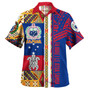 Samoa Hawaiian Shirt - Custom Samoa Coat Of Arms With Traditional Siapo Mamanu Patterns